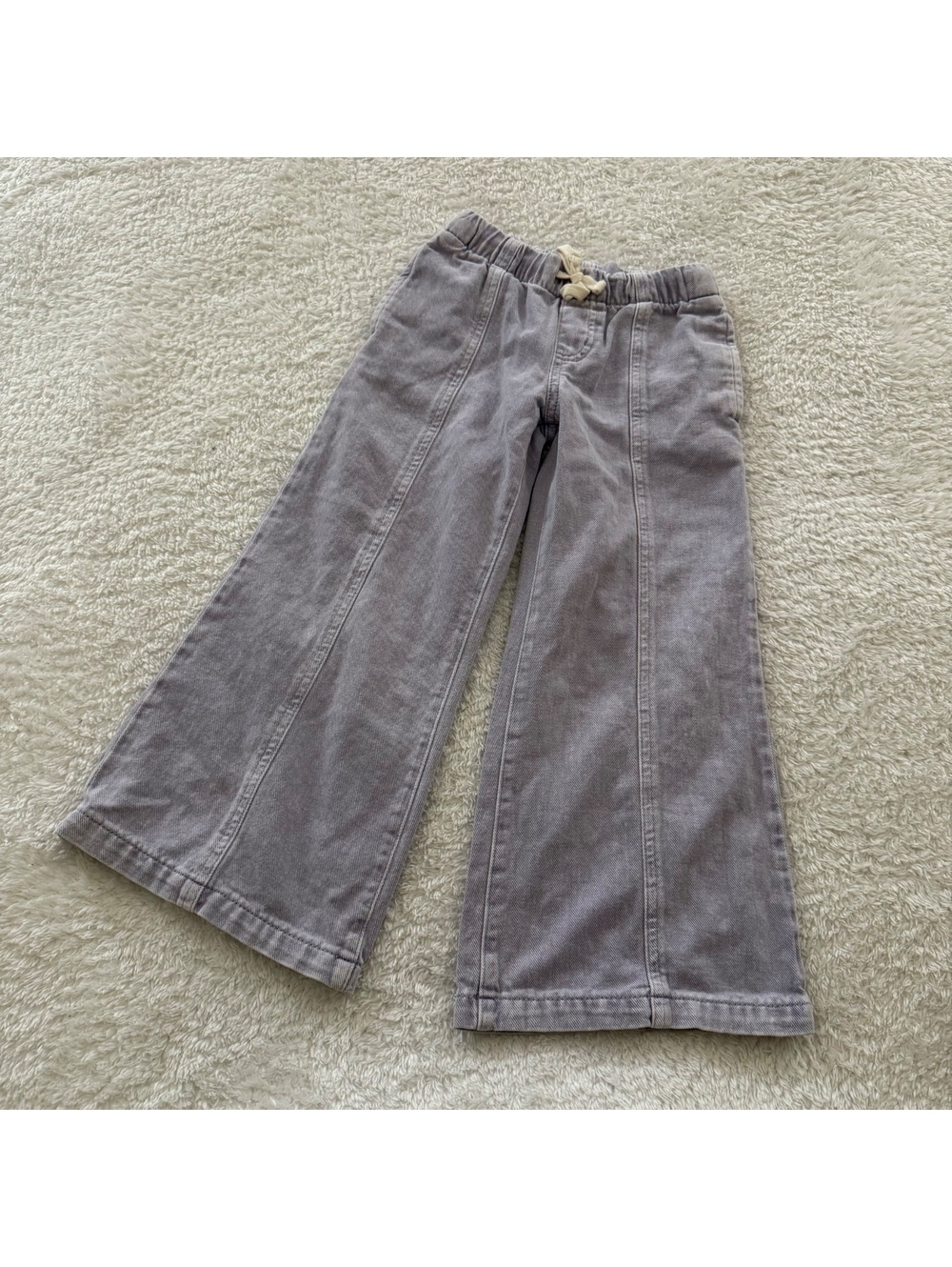 4t Wide Leg Purple Denim Pants